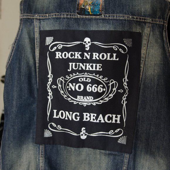 Levi Style vest with vinyl black sleeves - Picture 4 of 4